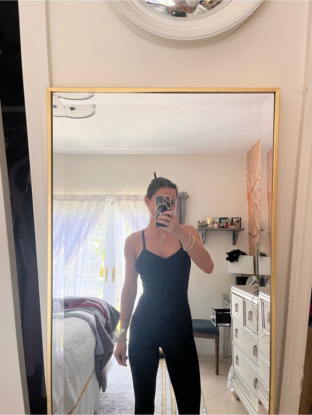 Black Womens Spaghetti Strap Jumpsuit small